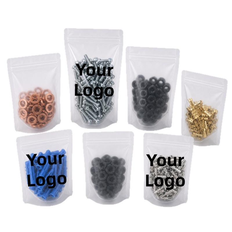 Stand Up Frosted Ziplock Bags  - Logo Food Snack review and price