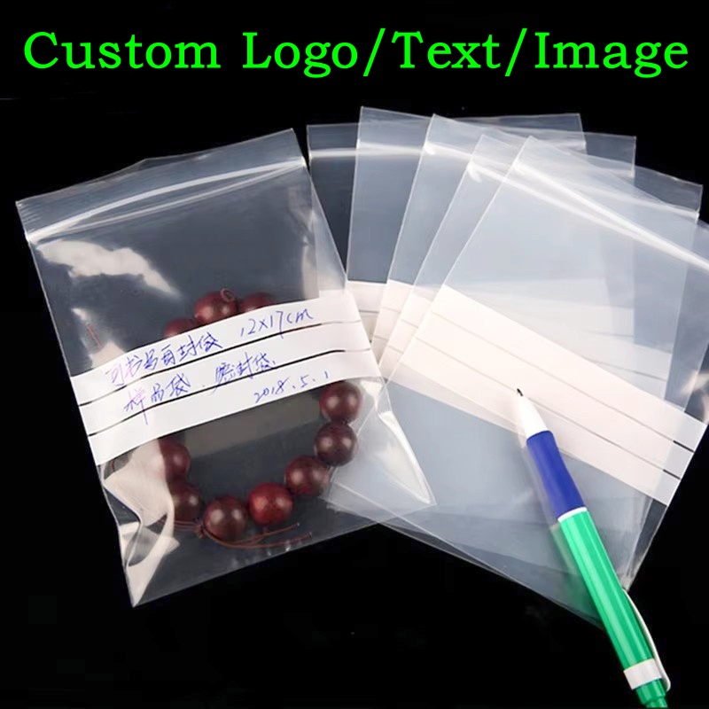 200PCS PE Clear Plastic Writin - Logo Food Snack review and price