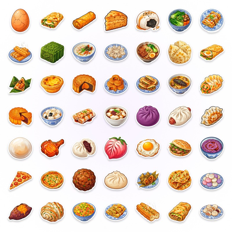 50pcs Chinese Food Diary, Non- - Food Like Snacks review and price