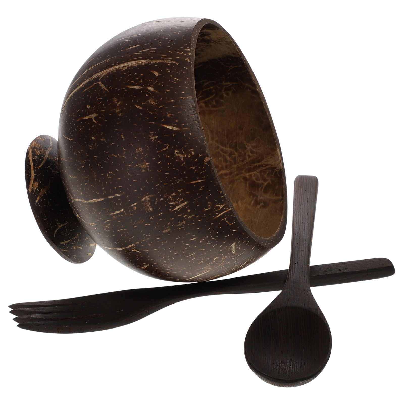 1Set Coconut Shell Bowl Set Na - Food Snacks Healthy review and price