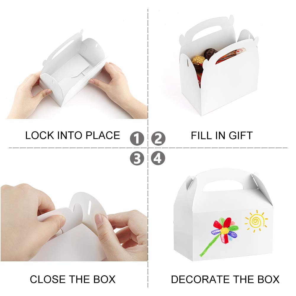 10pcs Large Gable Boxes White  - Food Like Snacks review and price