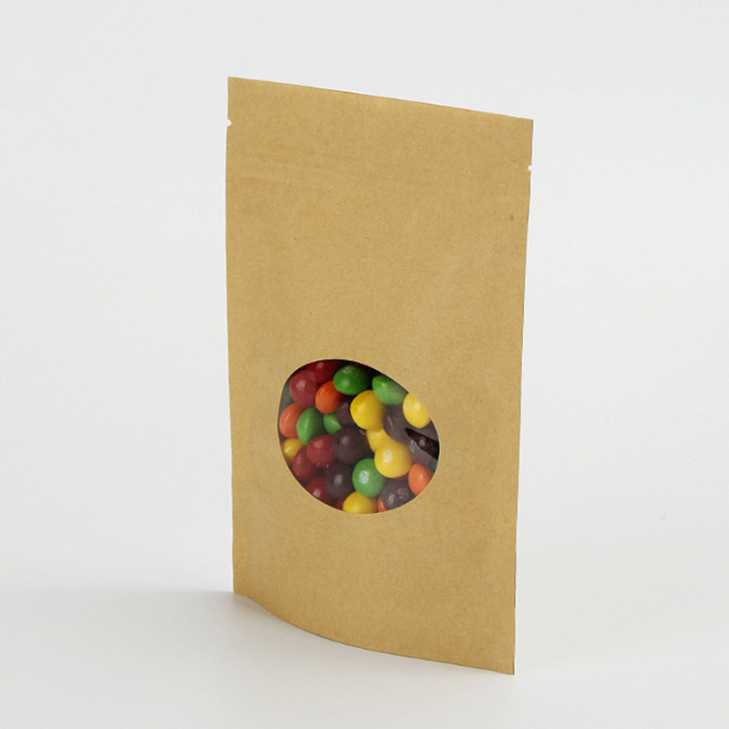100PCS Kraft Paper Oval Window - Logo Food Snack review and price