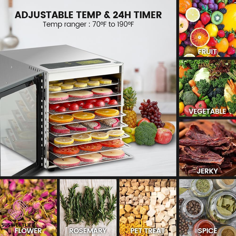 500W 8-Tray Large Capacity Foo - Food Snacks Healthy review and price